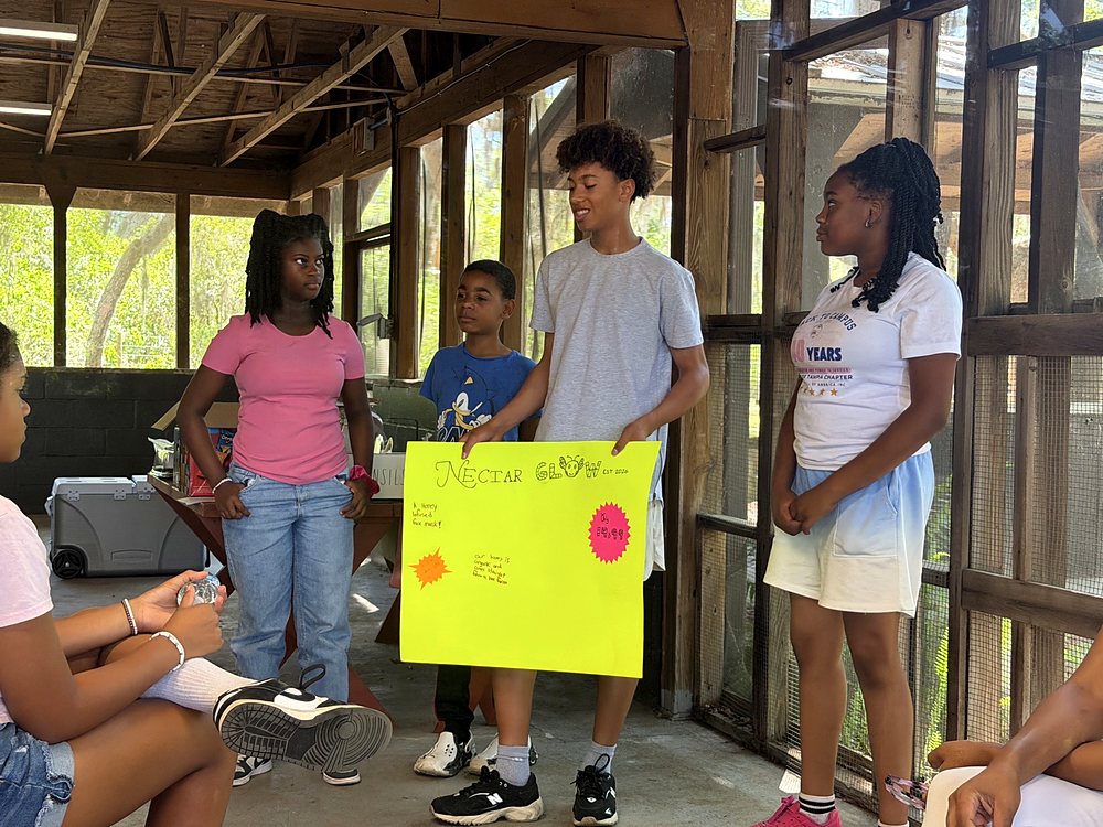 Children presenting a business idea